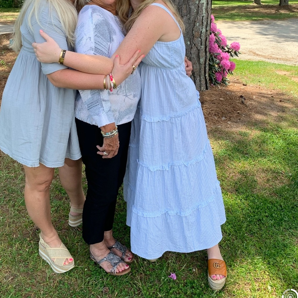 Seersucker maxi dress
